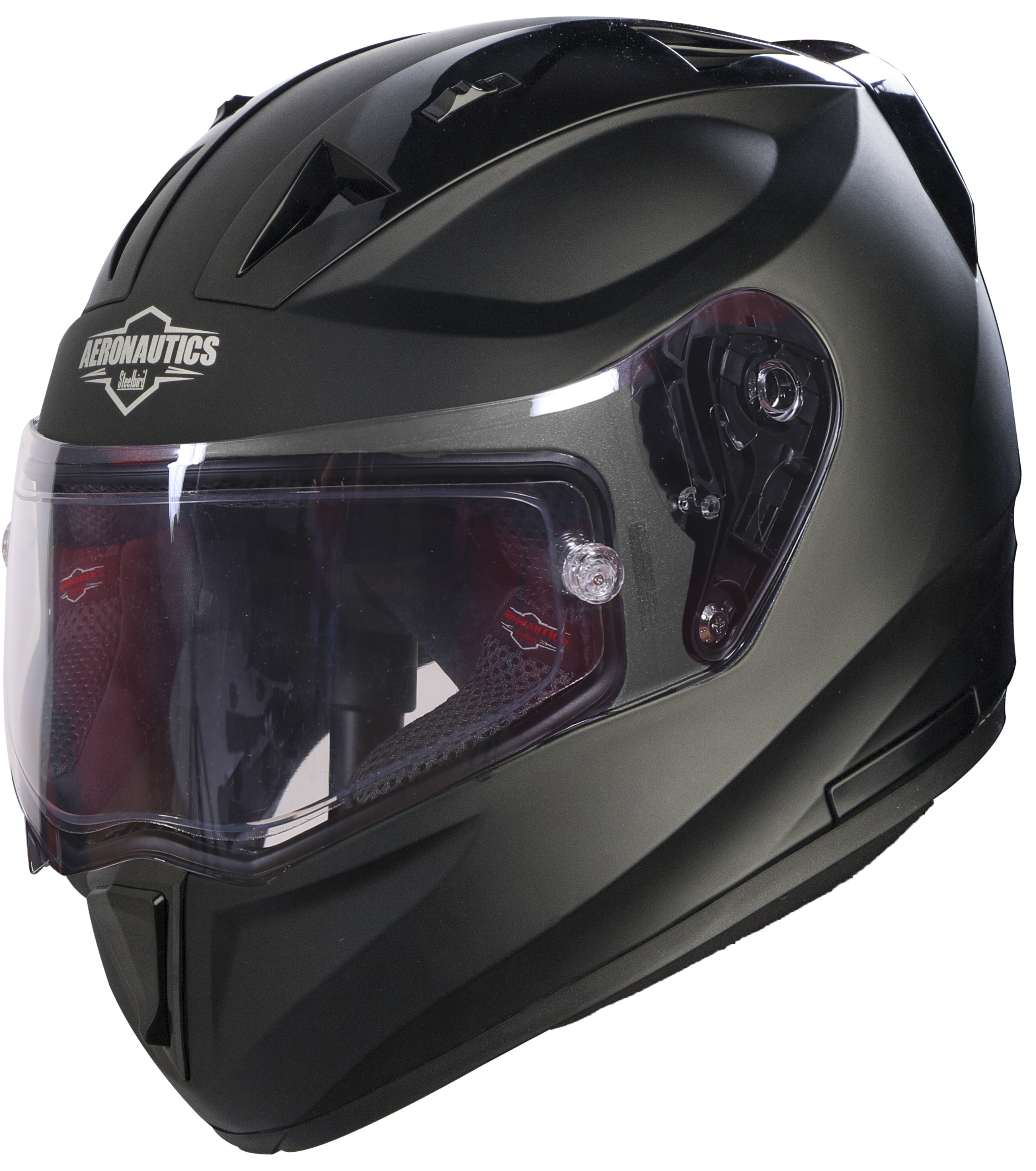 SA-1 Aeronautics Mat Black With Anti-Fog Shield Clear Visor